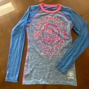 American fighter, long sleeve shirt women’s small